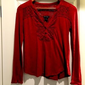 Lucky Brand long sleeve lace top